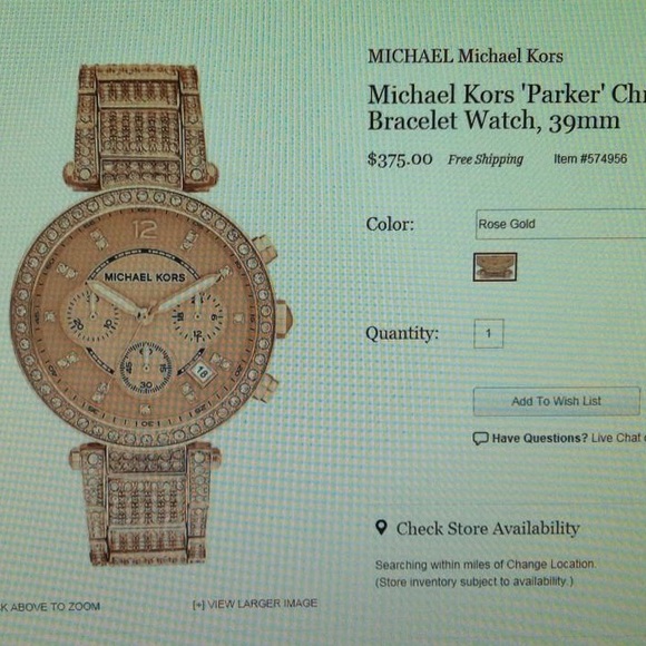 Michael Kors Rose Gold Bling/Diamond Parker Watch - Picture 2 of 8